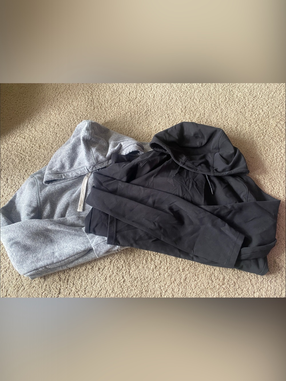 Men's Black & Gray Hooded Sweatshirts